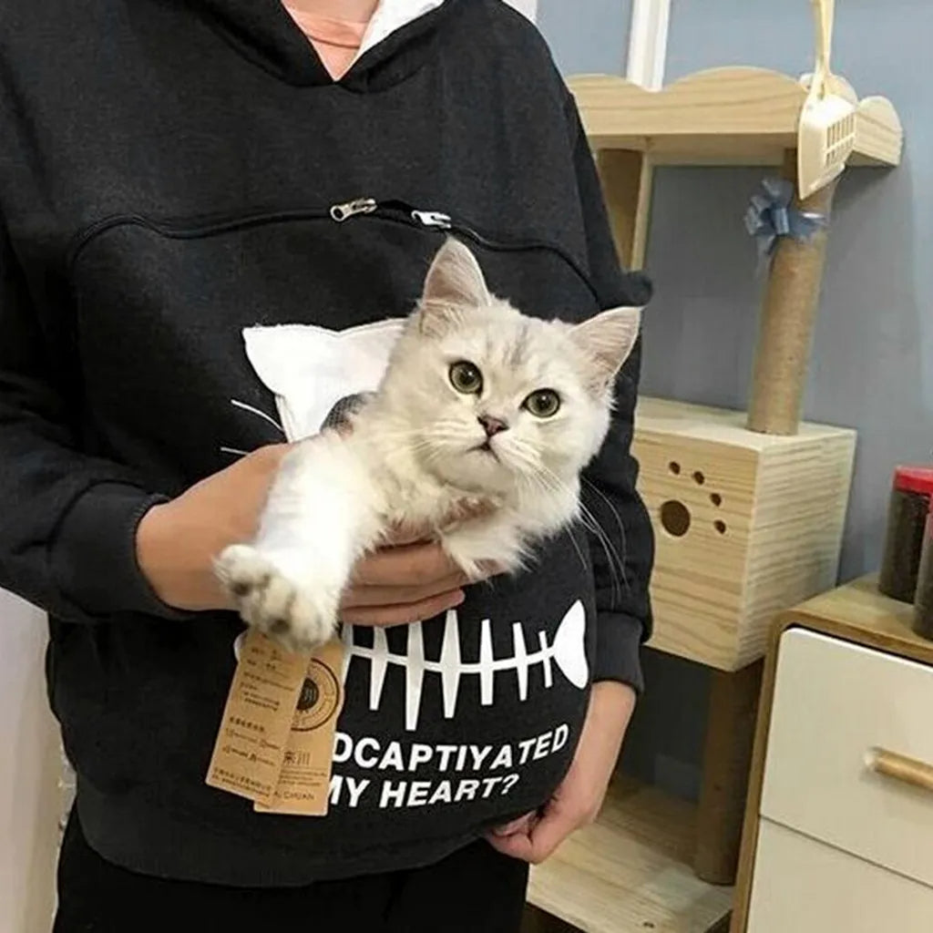 Women’s Cat Hoodie with Pet Pouch