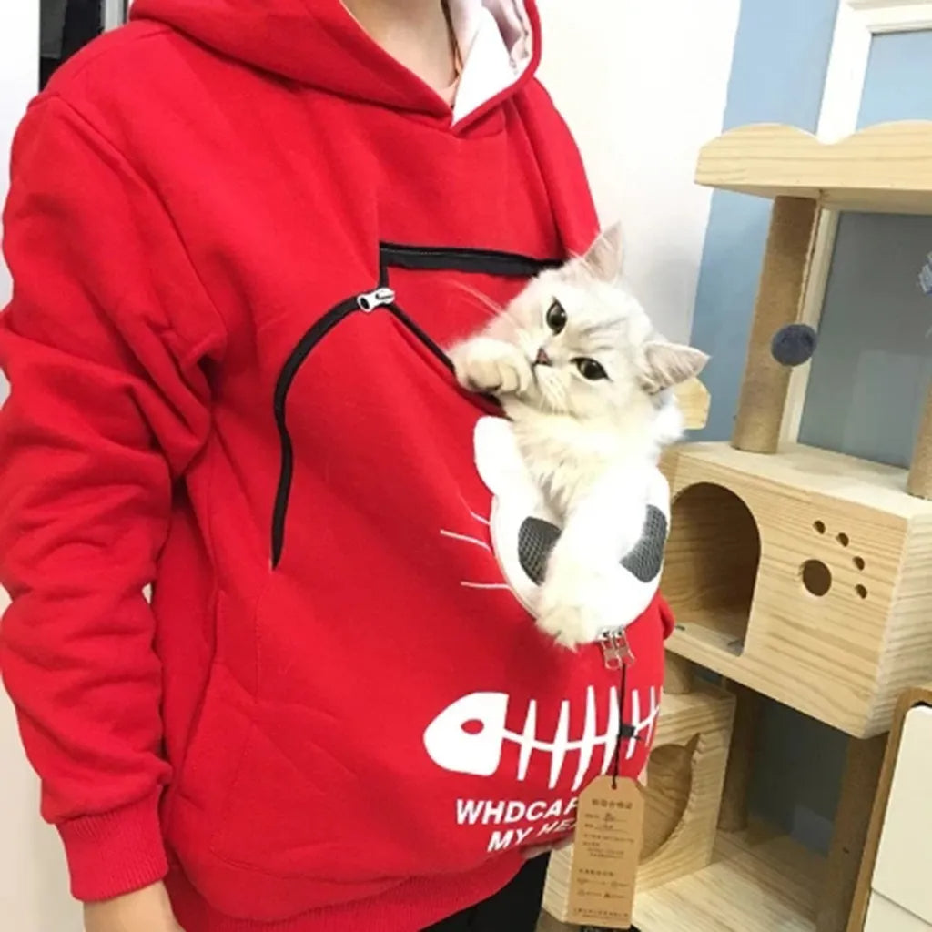Women’s Cat Hoodie with Pet Pouch