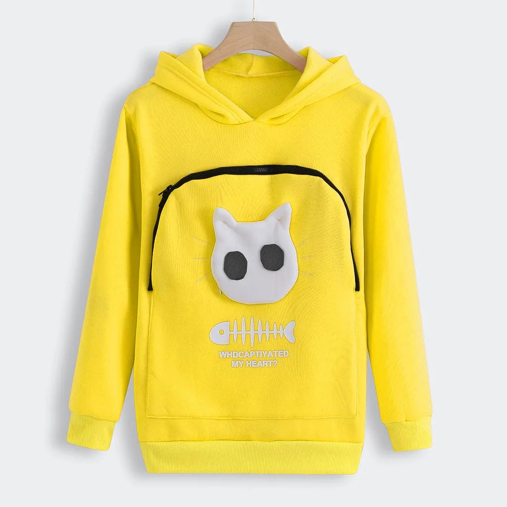 Women’s Cat Hoodie with Pet Pouch