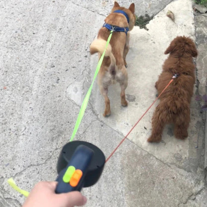 Dual Dog Leash With Flashlight